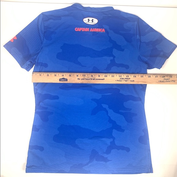 Under Armour Captain America Marvel Fitted HeatGear T-Shirt Youth XL, Camouflage - Picture 9 of 9